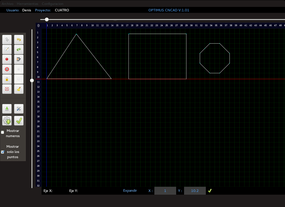 Graphing view with tools panel