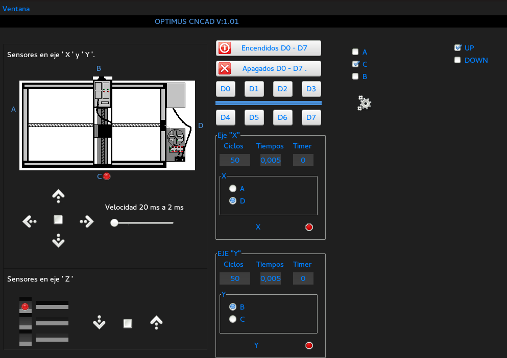 Manual control screen